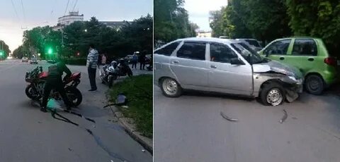 Мотоциклист приехал