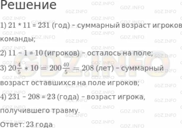 Средний возраст 11 игроков