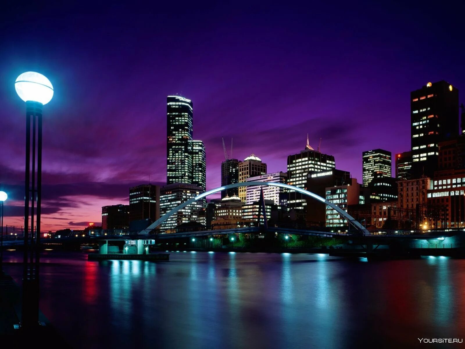 Ночной Мельбурн. Мельбурн Австралия. Ночной город. Красивый ночной город.