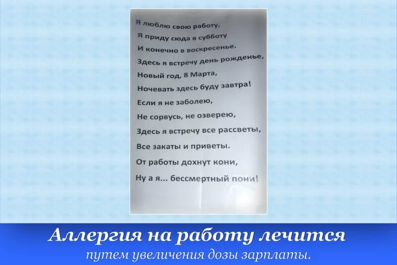 Я любоб своб паботу стмх. Бессмертный пони стих. Приколы про работу. Веселый стих про работу. Смешные стишки про работу.