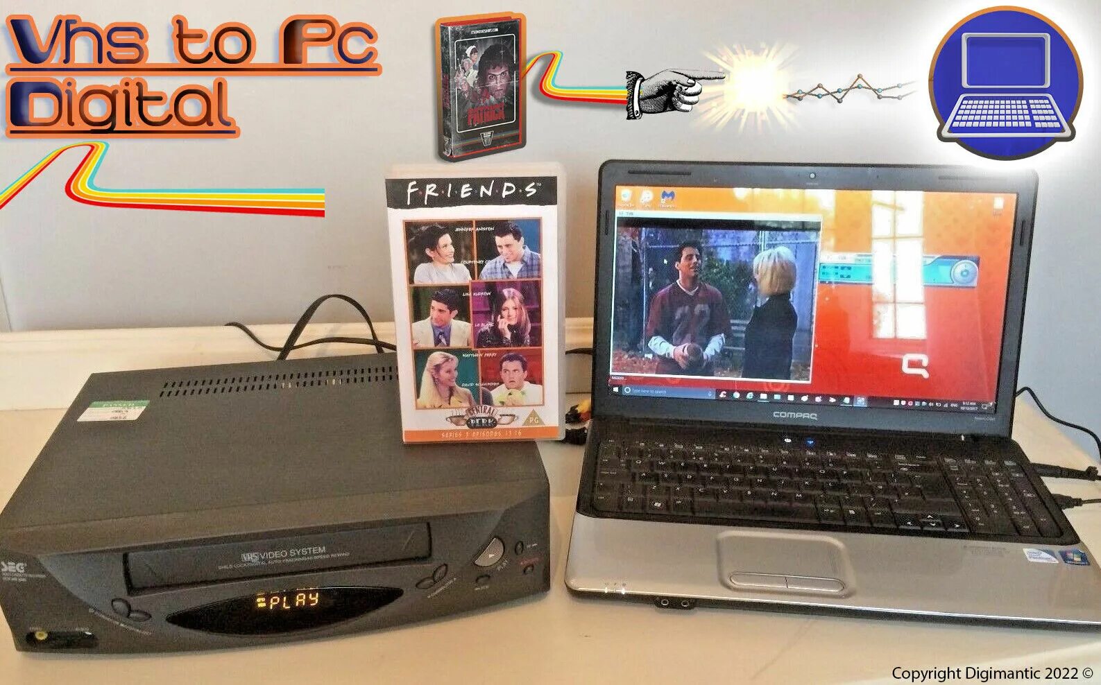 Vhs компьютер. Vhs pc. вхс на пк. vhs-магнитофон под компьютером. dvd and vhs pc.