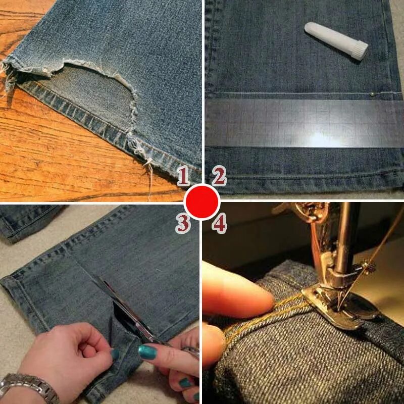 Как подшить штаны вручную внизу