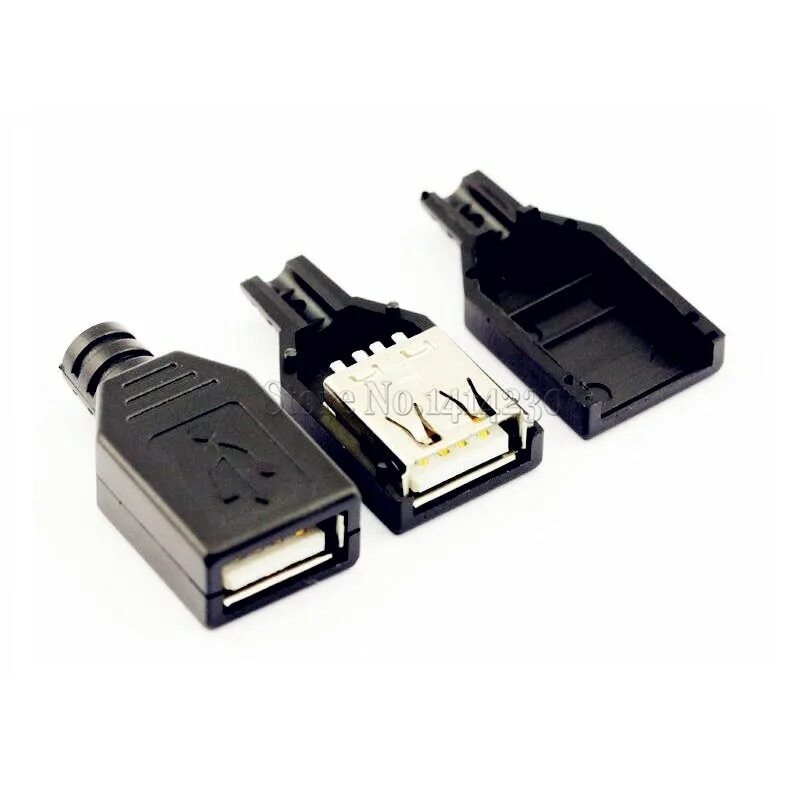 Type a female USB 4 Pin Plug Socket Connector. Гнездо/разъем USB 2.0 af разборное под пайку на кабель. Штекер USB 4.0 мама 4pin. Разъем USB 2.0 разборный. Usb разъем папа