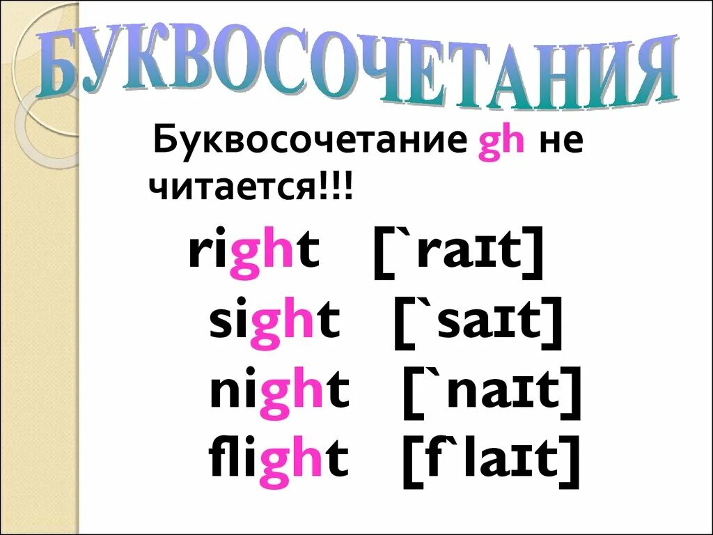 Как читается right