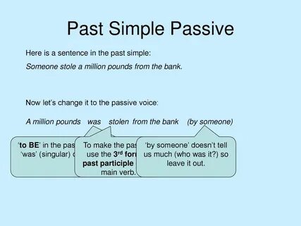 Past passive examples
