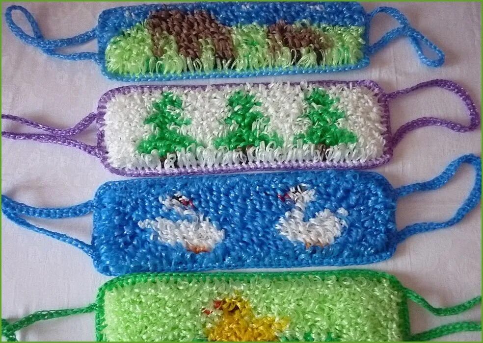 вязание плоских мочалок. мочалка из полипропилена. вязание плоских мочалок. мочалка из полипропилена одинарная мк. мочалка с вытянутыми петлями.