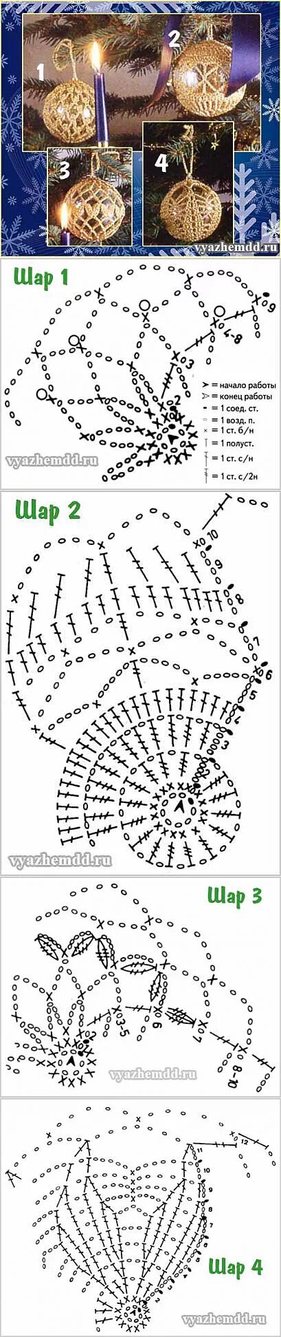 Елочный шар крючком схема. Схема вязания крючком новогодних елочных шаров. Обвязанные шары новогодние крючком схемы.
