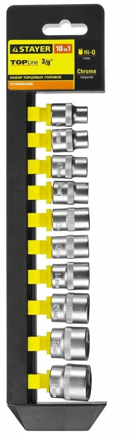 Набор торцевых головок 10 шт. Стаер набор торцевых головок. Набор торцовых головок Stayer с воротком. 27757-H10. Набор головок Stayer 3/4 длинные.