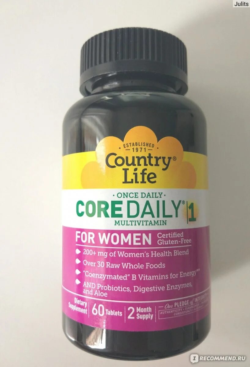 Country Life, мультивитамины Core Daily-1 (women). Country Life витамины для женщин. Название поливитаминов.