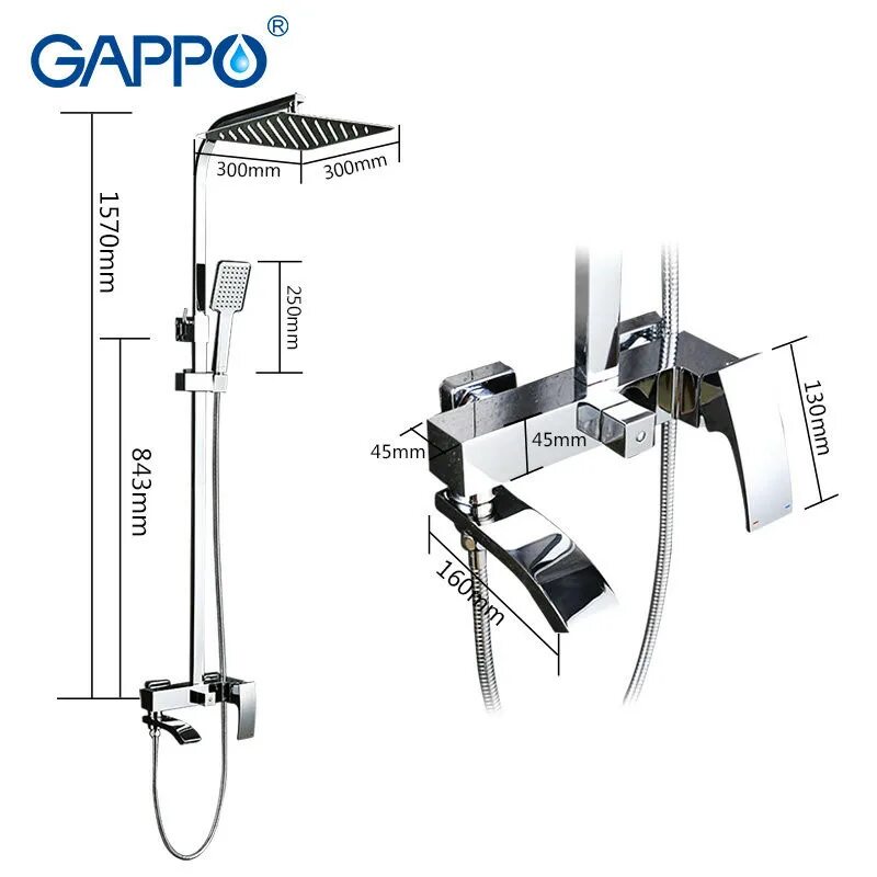 Душевая система Gappo g2407-8. Душевая система Gappo g2407. Душевая стойка Gappo Jacob g2407-4. Душевая система Gappo Jacob g2407 хром.