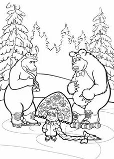 Маша и медведь на окна