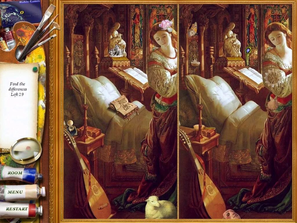 найди отличия в картинах известных художников. таинственный мир искусства игра. хидден обджект игры. хидден обджект игры. игра поиск предметов картины художников.