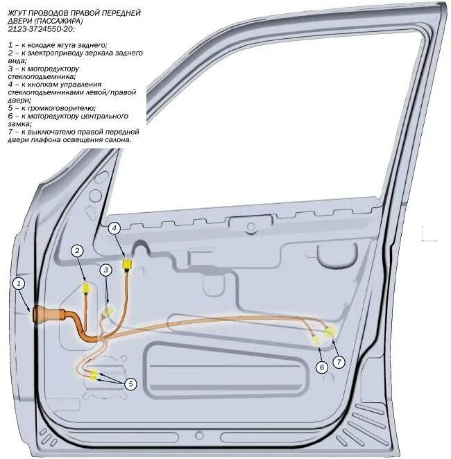 Схема двери калина. Жгуты проводов автомобиля ВАЗ-2123. Разъем жгута проводов двери 2123. Жгуты проводов Chevrolet Niva 2123. Нива Шевроле проводка задней двери.