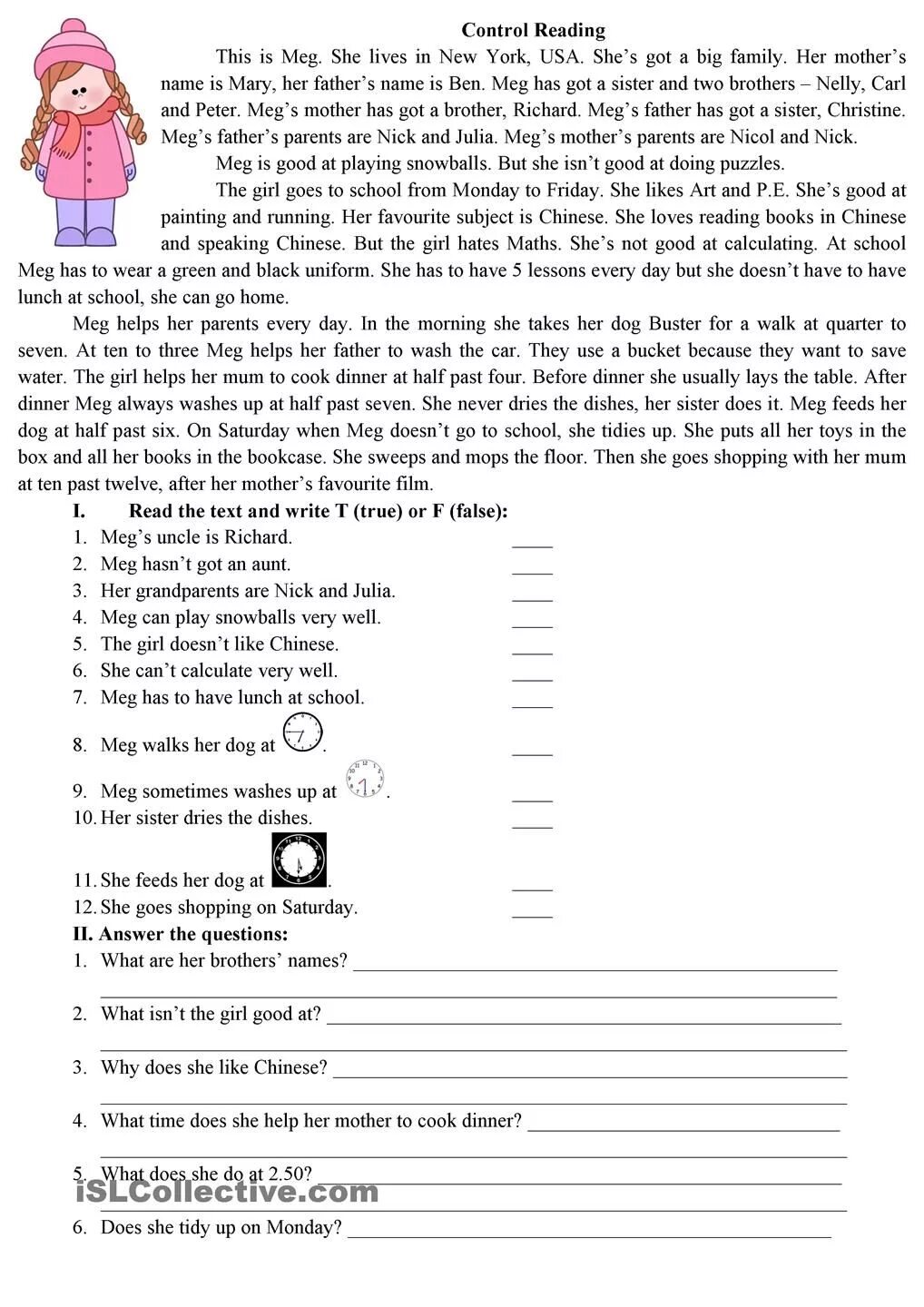 Texts english 10. Чтение Elementary Worksheet. Text for reading. Tasks for reading. Reading Worksheets for Elementary.