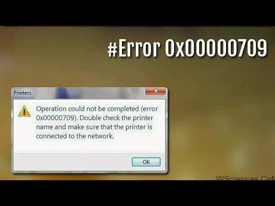 The operation could not be completed