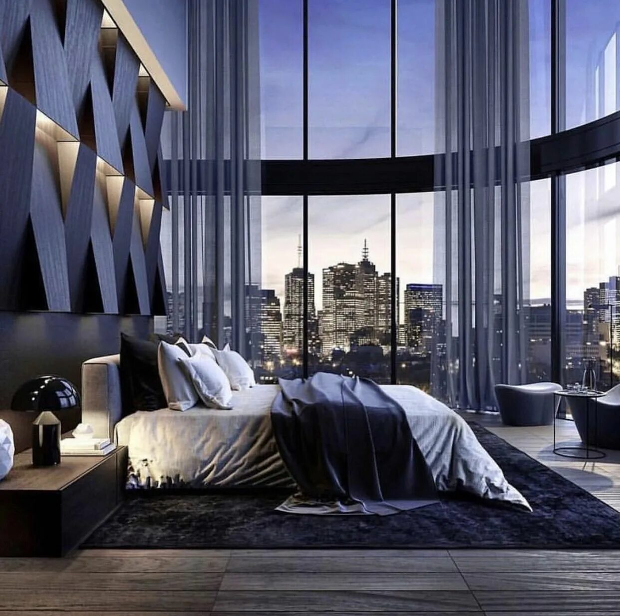 Сонник есть квартира. Спальня в пентхаусе в Нью Йорке. Шикарные стильные спальни. Роскошная спальня. Спальня с панорамными окнами.