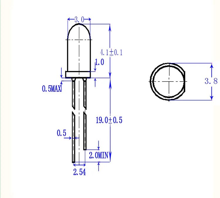 Размеры диодов. Светодиод 3мм чертеж. Светодиод 3мм габариты. Чертеж светодиод 3мм красный. Светодиод led 3mm круглый инструкция.
