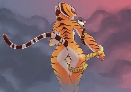 master tigress, master viper, dreamworks, kung fu panda, viper, 2girls, ani...