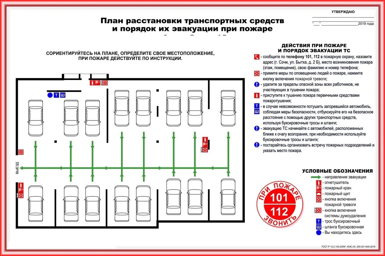 Пожарная безопасность стоянка автомобилей