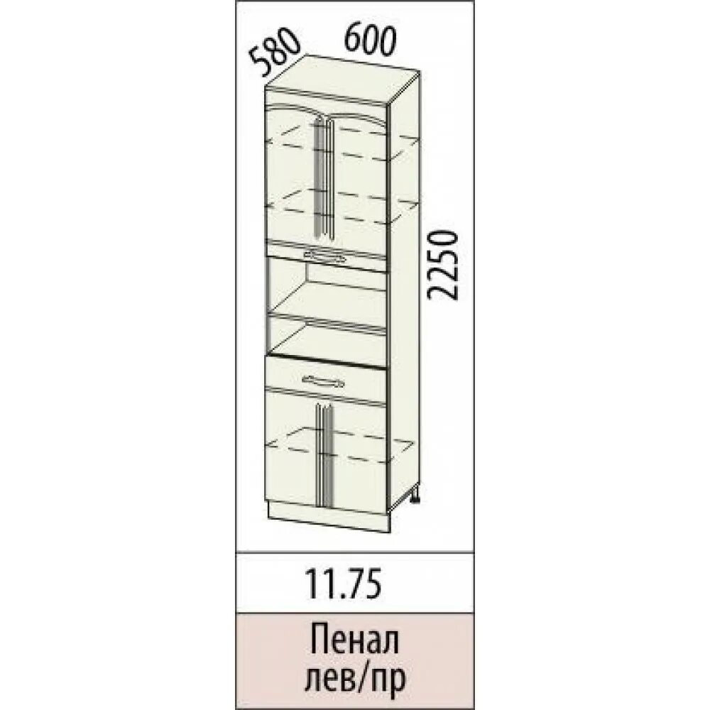 Пенал глубина 40. Пенал ширина 435мм. Пенал 200 60 75. Кухонный модуль Элит пенал 60. Кухня Гарда Леко модуль пенал.