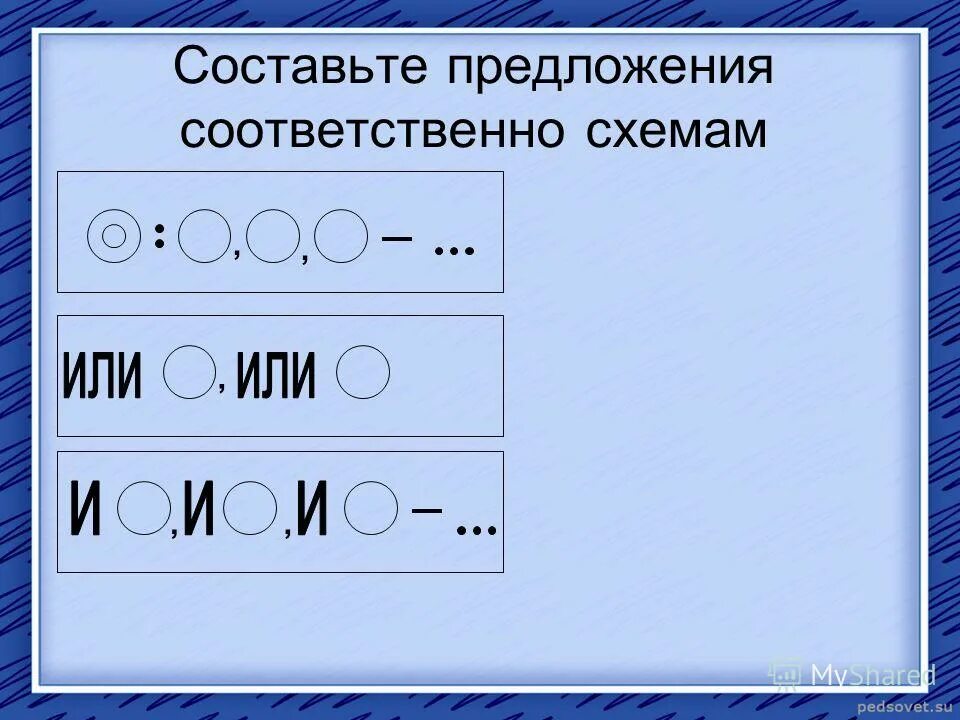 Составьте схему предложения. Составить схему однородных предложений. Предложения с однородными членами по схемам. Схемы для составления предложений. Сост вляли