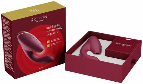 Бесконтактный клиторальный стимулятор Womanizer Duo 2 бордовый - фото 1.