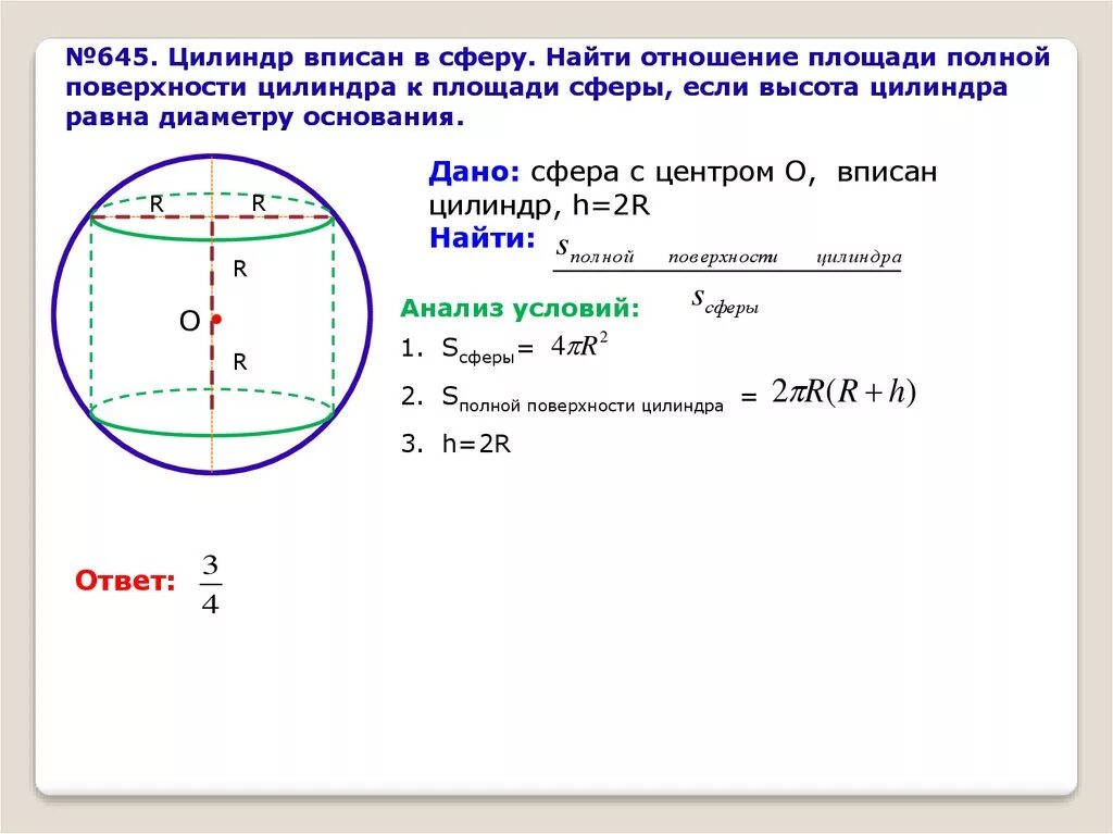 Шар вписан в цилиндр отношение объемов. Сфера вписанная в цилиндр. Площадь поверхности сферы. Диаметр вписанного цилиндра. Объем сферы вписанной в цилиндр.