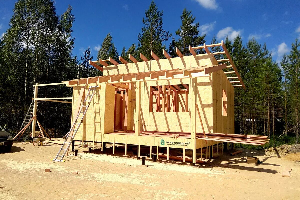 Каркасный дом кд-60. Дачный дом из бруса 6х8. Лидер леса. Проекты каркасных домиков. Баня 6х8 с мансардой и террасой.