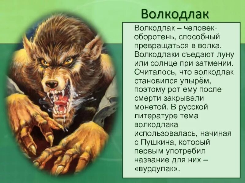 Волк съел луну. Мифологические существа оборотни. Интересные факты об оборотнях.