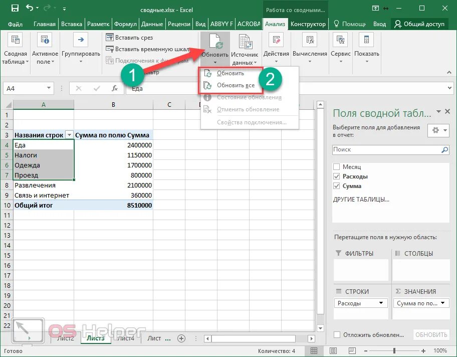 Обновить данные в сводной таблице excel. Как обновить в экселе сводную таблицу. Как обновить данные в сводной таблице excel. Данные сводная таблица в excel. Как внести изменения в экселе