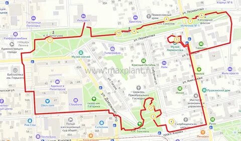Пятигорск карты проложить маршрут