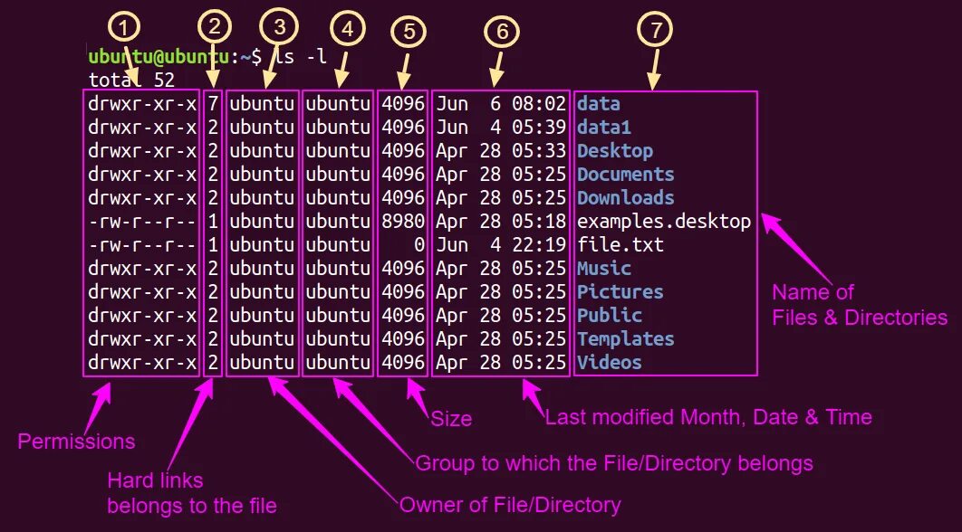 Ls ubuntu
