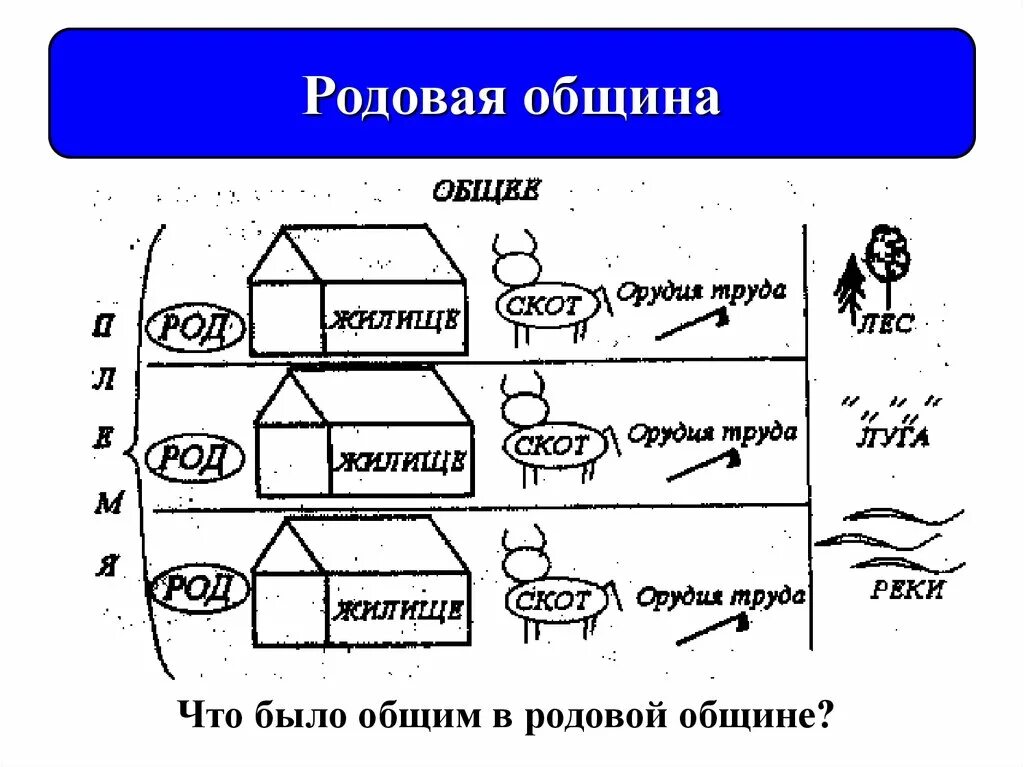 Примеры родовой общины. Родовая община. Схема родовой общины. Род родовая община это. Родовые общины и племя.