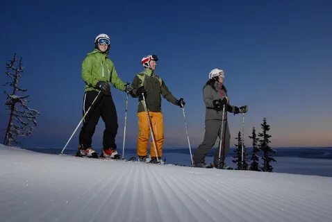 My friend skis