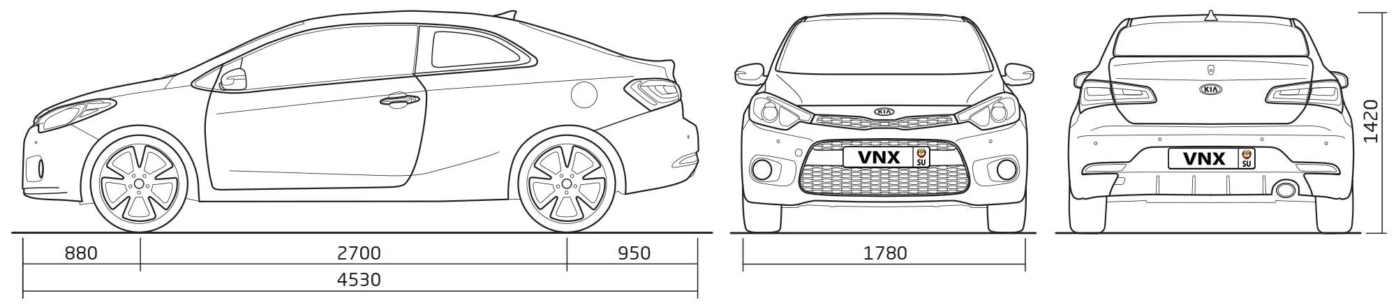 Киа Церато 2 габариты машины. Габариты Киа Серато 2020. Kia Cerato Coupe габариты. Ширина Киа Церато 3. Rio длина