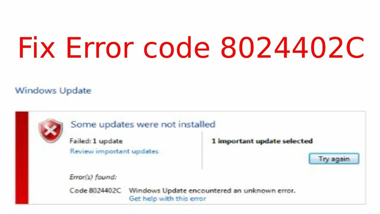 8024402c. Windows update_8024402c. Code and Fix. ESYS update with Error.