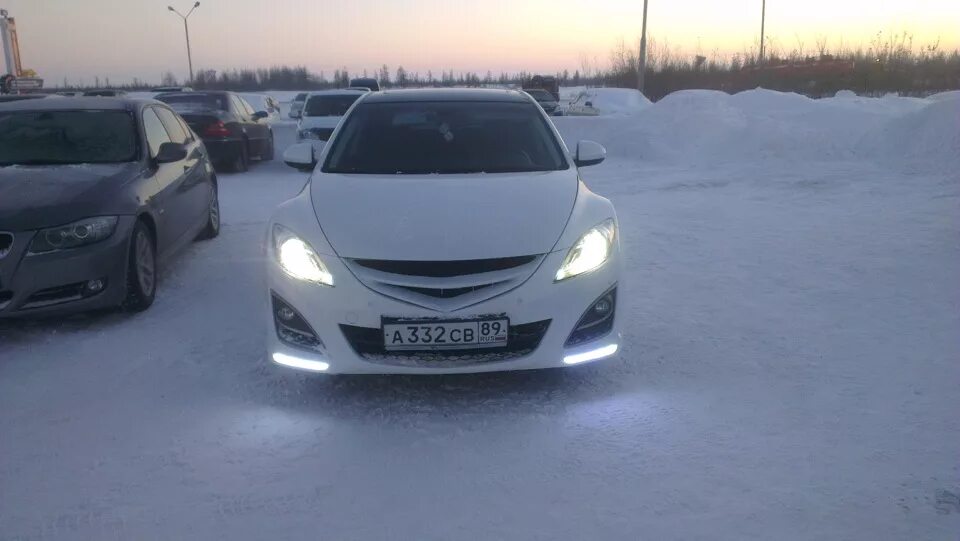 Мазда 6 дхо. ДХО Mazda 6 GH. Ходовые огни Мазда 6 GH. Дневные ходовые огни Mazda 6 GH. ДХО В бампер Мазда 6 GH.