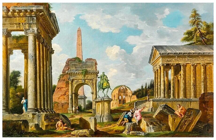 Giovanni paolo. Римские руины джованни паоло панини. Античный рим джованни паоло панини. Древний рим. Джованни паоло панини – интерьер собора св.