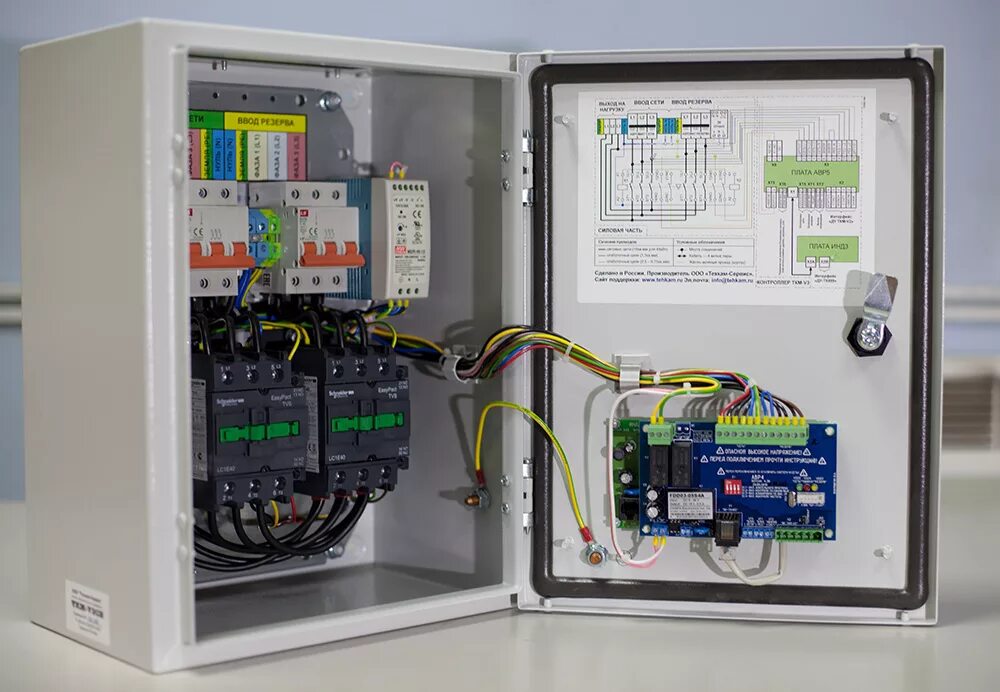 Автоматическое резервное питание. Блок АВР ТКМ v3. Блок АВР для генератора 10 КВТ. АВР для генератора с автозапуском 380. Шкаф управления Шун Шнейдер.