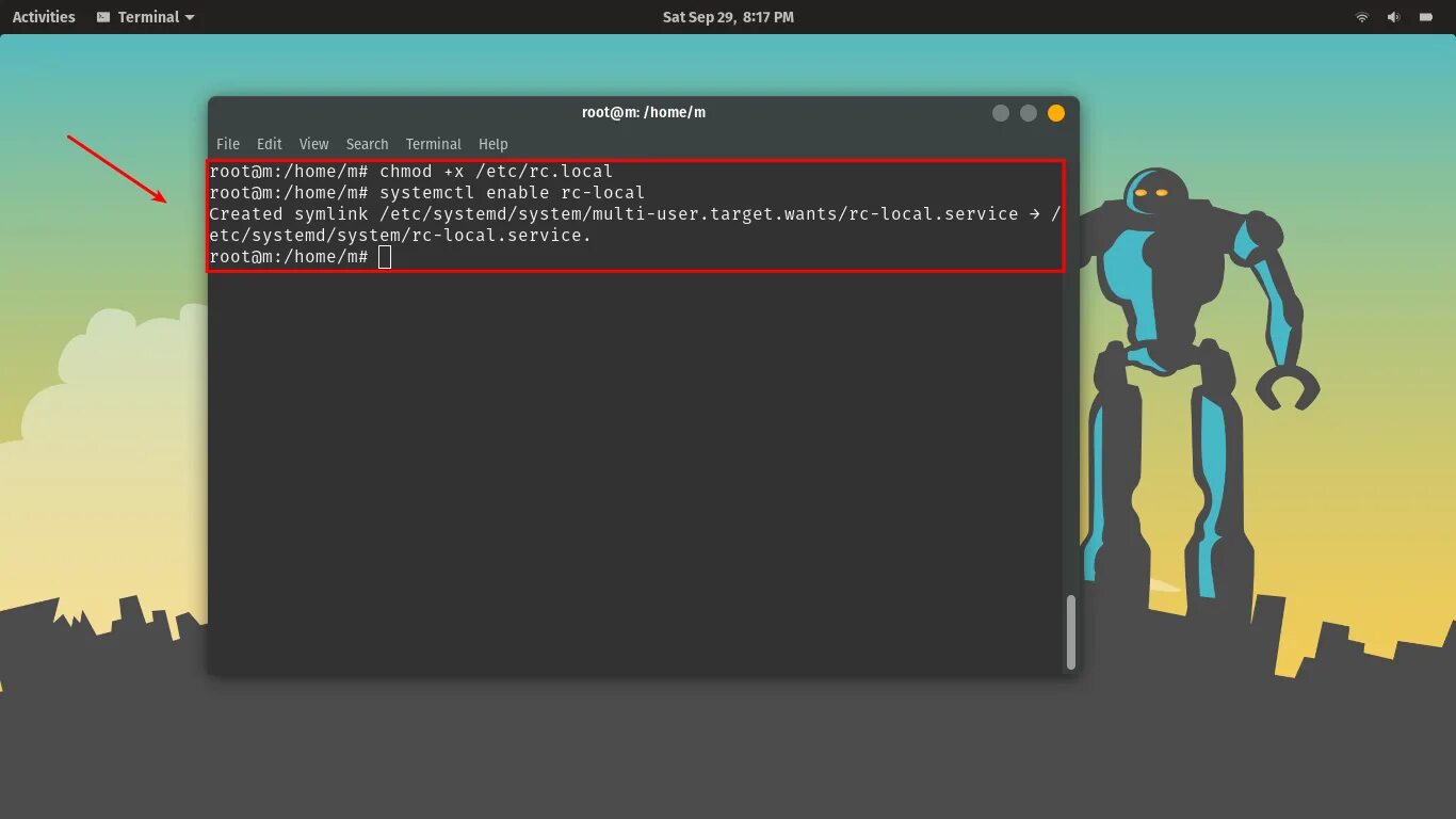 Starts code