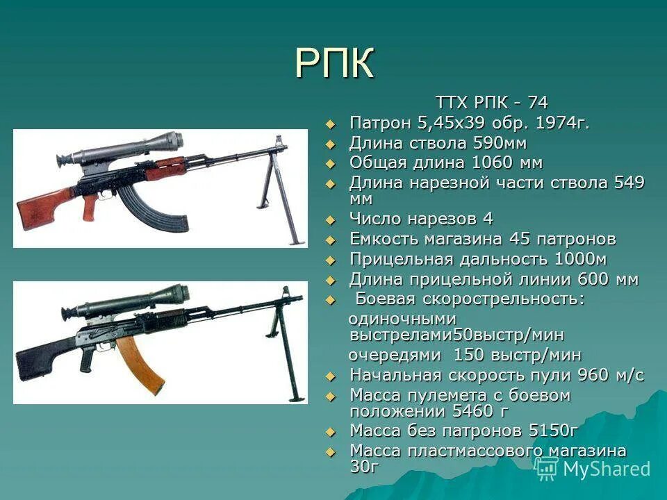 Дальность автомата калашникова ак 74. Ручной пулемет Калашникова РПК 74 ТТХ. Ручной пулемёт Калашникова 5.45 ТТХ. Пулемет Калашникова РПК-74м ТТХ. РПК ручной пулемет Калашникова 7 62 ТТХ.