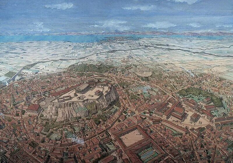 Город с которым связано оборонительное. Акрополь Константинополя. Город Спарта реконструкция.