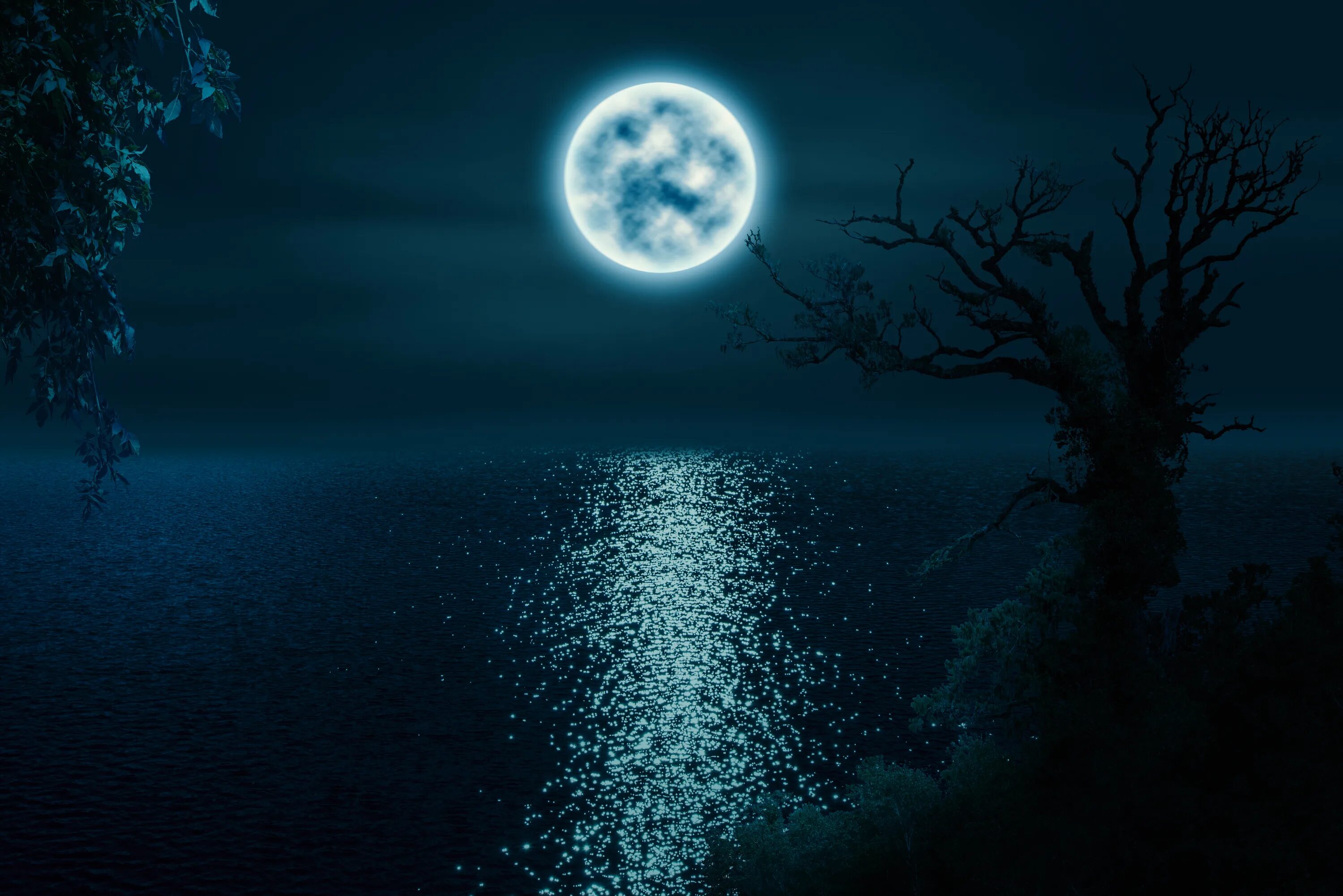 Ночь Луна. Ночная Луна. Лунное небо. Свет Луны.