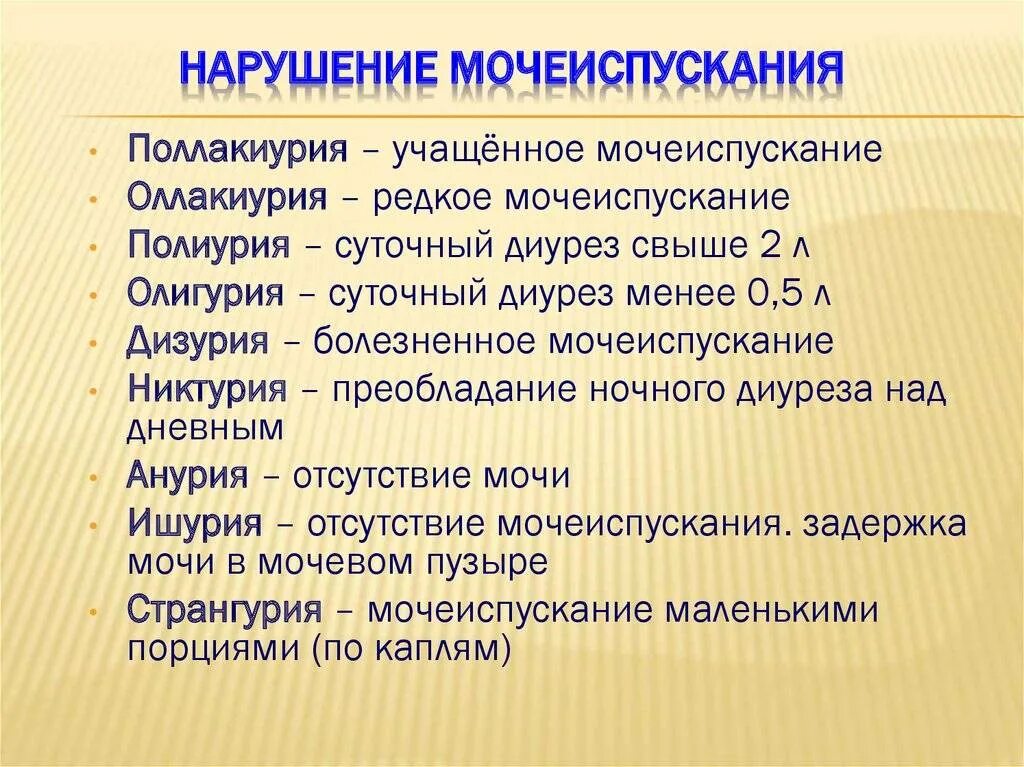 Нарушение мочеиспускания. Расстройства мочеиспускания виды. Дизурические расстройства. Виды нарушения мочеиспускания. Дизурические явления