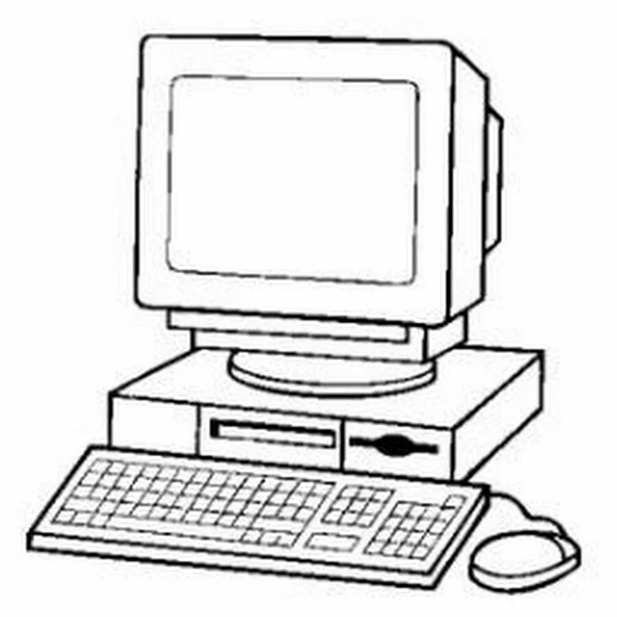 Персональный компьютер. Векторное изображение компьютера. Компьютер на прозрачном фоне. Компьютер. Значок компьютера.