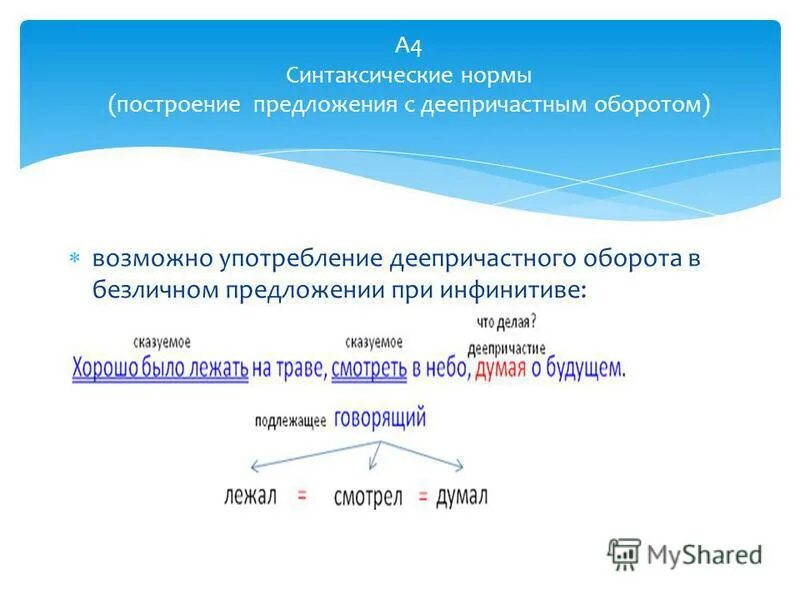 нормы построения предложений