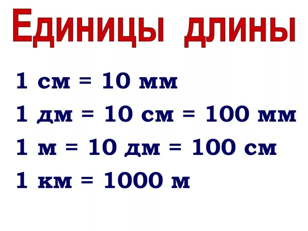 1км= м, 1м= дм, 10дм= см, 100см= мм, 10м= см. 1см=10мм 1дм=10см 1м=10дм. 1дм=см1дм=мм. Таблица мер метр дециметр сантиметр.