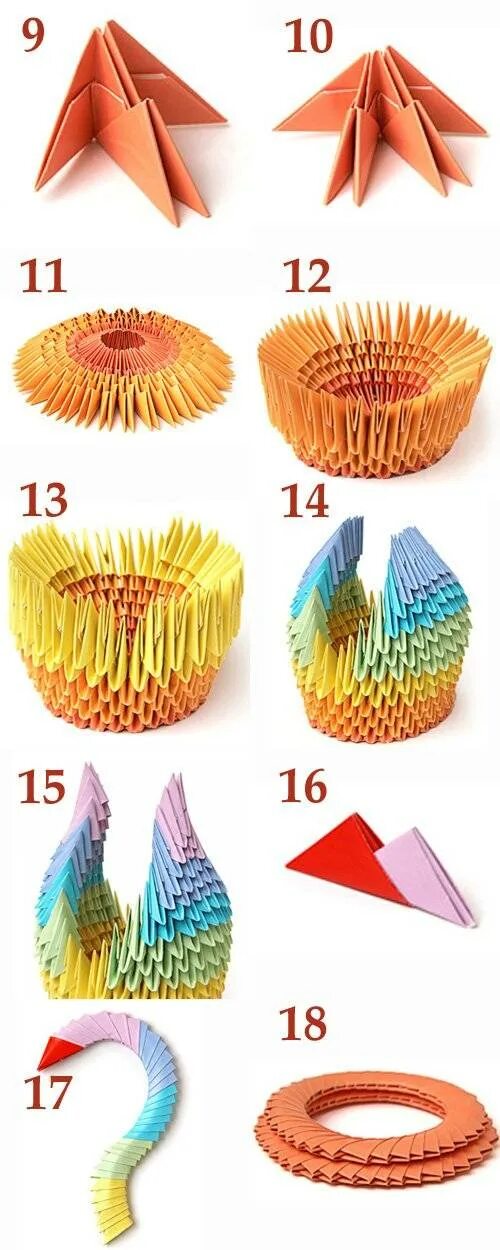Модульное оригами лебедь пошагово. Оригами из бумаги для начинающих поэтапно лебедь. Модульное оригами лебедь схема сборки пошагово для начинающих. Лебедь из треугольных модулей.