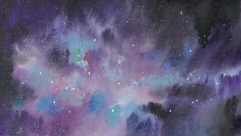 Как нарисовать небо космоса