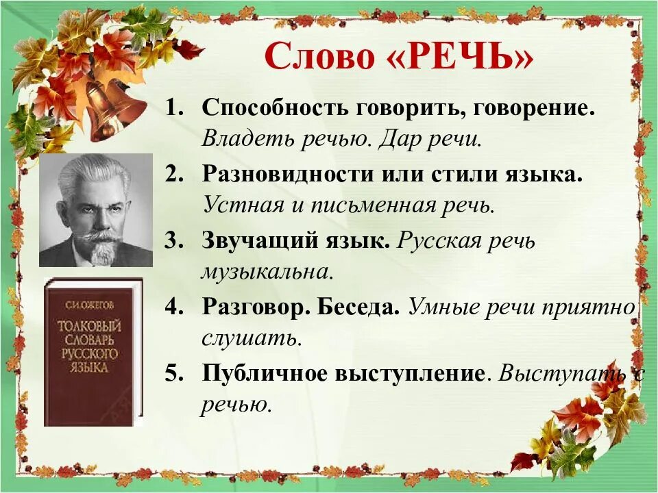 Слово в языке и речи 3 класс